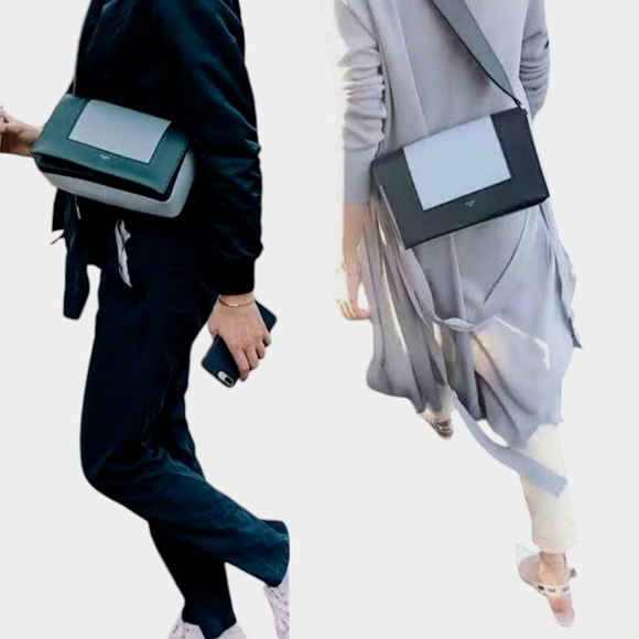 Celine Frame Black & White Leather Crossbody Bag - Picture 16 of 16